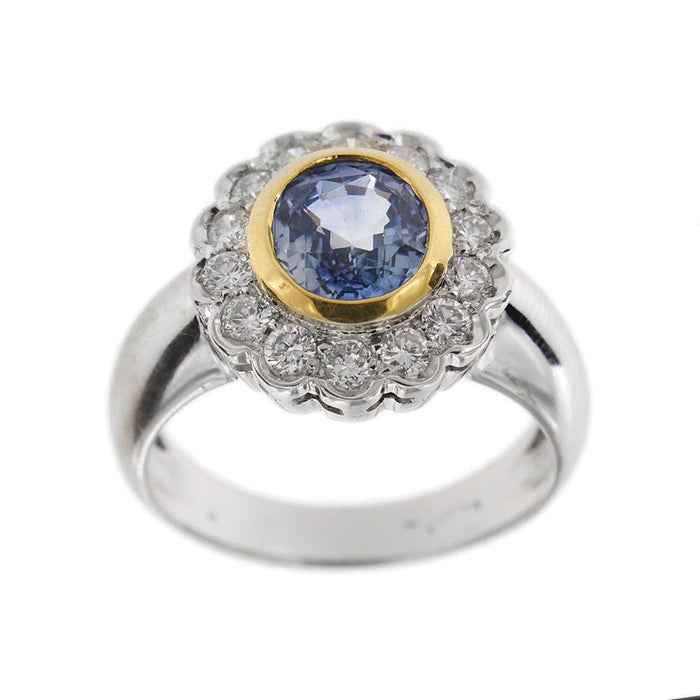 Bague 60 Bague Marguerite saphir et diamants 58 Facettes 30270