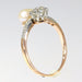 Ring 58 Toi & Moi diamond and pearl ring 58 Facettes 22327-0067