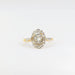 Ring Art Deco ring in gold and white stones 58 Facettes 391.7