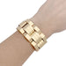 Bracelet Tank bracelet in pink gold and yellow gold. 58 Facettes 33344