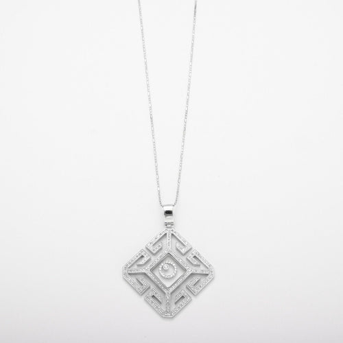 Collier Collier Or gris, diamants 58 Facettes