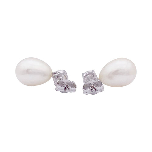 Boucles d'oreilles Boucles d'oreilles or blanc, diamants, perles. 58 Facettes 33522