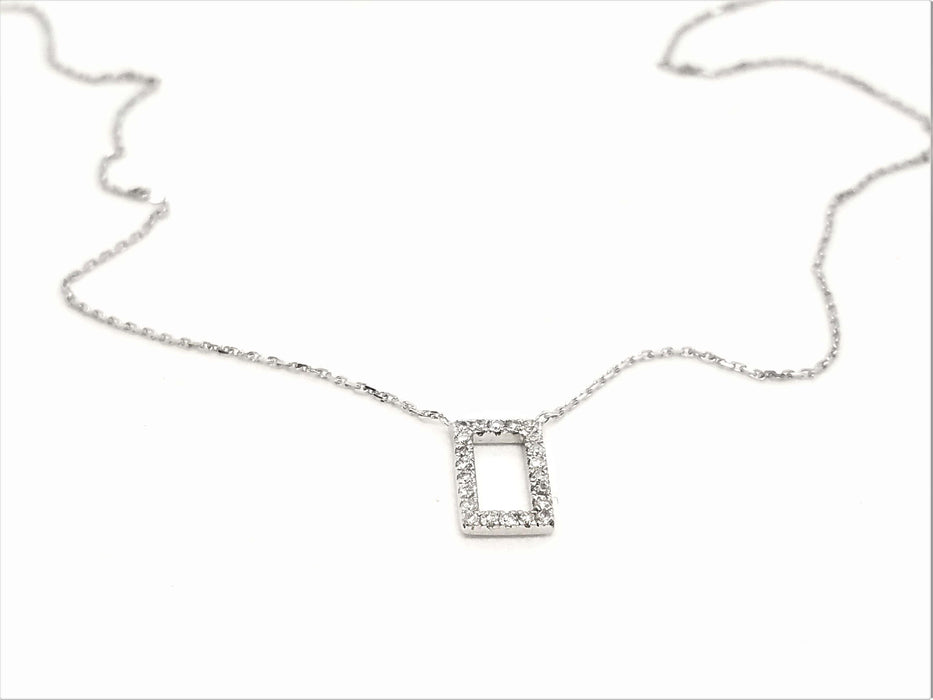 Collier Collier Or blanc Diamant 58 Facettes 579201RV