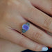 Ring Vintage ring in Silver & purple jade 58 Facettes