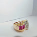 Ring Tank ring in pink gold and diamonds 58 Facettes 5596