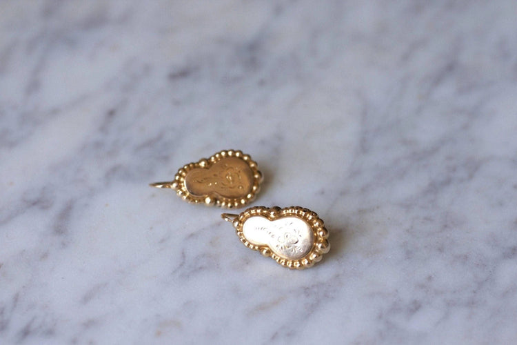 Boucles d'oreilles Grandes boucles d'oreilles en or rose 58 Facettes