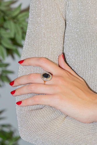 Bague 54 Bague Pompadour Or jaune Saphir 58 Facettes 2669500CN