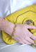 Bracelet Navy mesh bracelet in yellow gold 58 Facettes