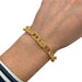 Bracelet Yellow gold bracelet, navy mesh. 58 Facettes 31260