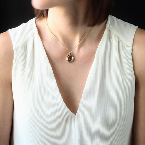 Collier Pendentif ancien or jaune intaille 58 Facettes 21-791