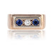 Ring 57 Old sapphire diamond signet ring 58 Facettes 23-190