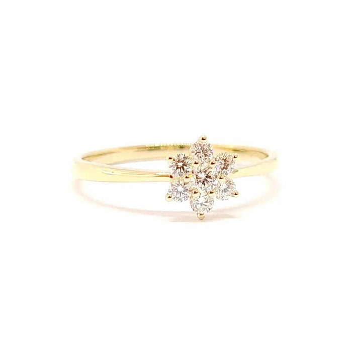 Bague Bague diamants fleur or jaune 58 Facettes