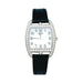 Watch Hermès watch model "Cape Cod Tonneau" in steel and diamonds on leather. 58 Facettes 29525