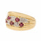 Bague 56 Bague Bandeau Or jaune Rubis 58 Facettes 2229023CN