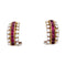 Boucles d'oreilles Boucles d'oreilles Fred, or jaune, diamants et rubis. 58 Facettes 33417