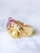 Ring Vintage Toi & Moi ring, pink tourmaline and citrine 58 Facettes