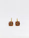 Earrings Leverback earrings Yellow gold Garnets 58 Facettes J266