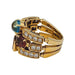 Ring 55 Bulgari ring, "Allegra", yellow gold, diamonds, colored stones. 58 Facettes 31101