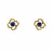 Yellow gold sapphire flower stud earrings 58 Facettes 19-020A