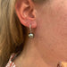 Earrings White gold earrings, diamonds, pearls. 58 Facettes 31488