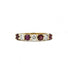Ring 55 / Yellow / 750 Gold Half Alliance Diamonds & Ruby 58 Facettes 220120R