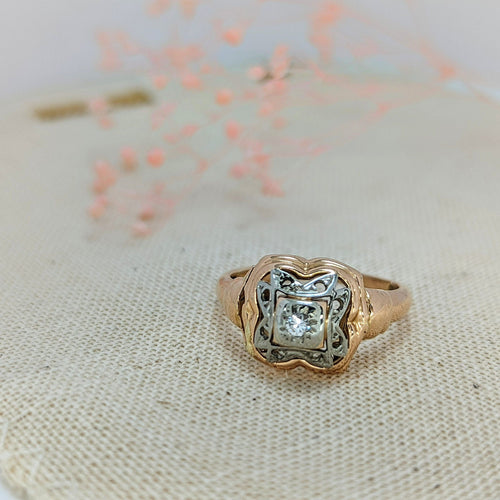 Bague Bague ajourée or et diamant 58 Facettes 16866