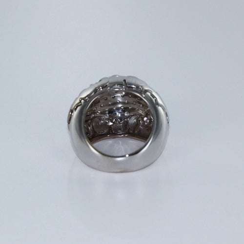 Bague 55 Bague boule Or blanc Diamant 58 Facettes