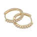 Earrings Pair of small hoop earrings in yellow gold, diamonds. 58 Facettes 33194