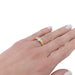 Ring 54 Yellow gold, platinum solitaire ring. 58 Facettes 32407