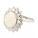 Ring 56 Marguerite Ring White Gold Opal 58 Facettes 2308980CN