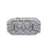 White/Grey / 950‰ Platinum Brooch Art Deco Platinum and Diamond Brooch 58 Facettes 230019SP