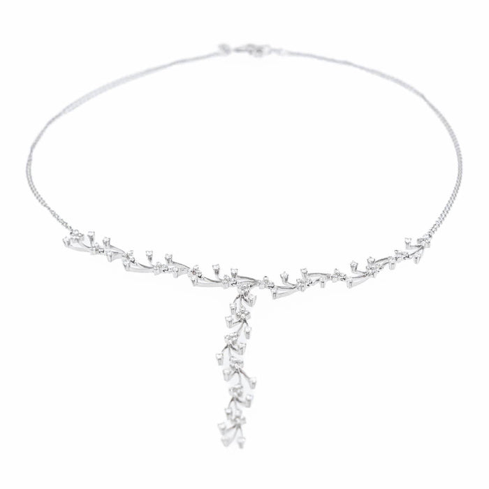 Collier Collier Or blanc Diamant 58 Facettes 578629CD
