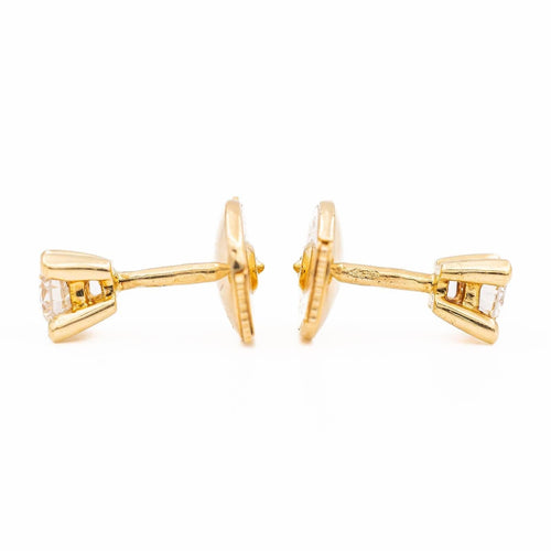Boucles d'oreilles Boucles d'oreilles Puces Or jaune diamant 58 Facettes 2382025CN