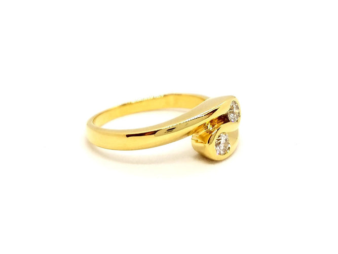 Bague 49 Bague Toi et Moi Or jaune Diamant 58 Facettes 815604CN