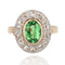 Bague 57 Bague ancienne tsavorite et diamants 58 Facettes 22-265