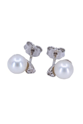 Boucles d'oreilles BOUCLES D'OREILLES PERLES DIAMANTS 58 Facettes 076301