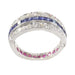 Ring 54 Alliance, rubies, sapphires, diamond 58 Facettes 22350-0261