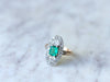 Ring Colombian emerald & diamond marquise ring 58 Facettes
