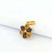 Pendant Floral pendant yellow gold citrines and garnets 58 Facettes 27219