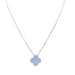 Necklace Van Cleef & Arpels necklace, Vintage Alhambra, white gold, chalcedony. 58 Facettes 32417