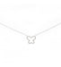 Necklace Neck circumference: 42 cm / White/Grey / 750‰ Gold Diamond Butterfly Necklace 58 Facettes 220513R