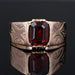 Ring 58 Old engraved and garnet ring 58 Facettes 20-317
