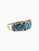Ring two gold Diamonds Oval Sapphires 58 Facettes