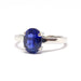 White gold sapphire solitaire ring 58 Facettes