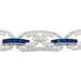 Bracelet Art Deco bracelet in platinum, diamonds and sapphires. 58 Facettes 31165