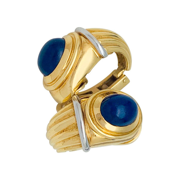 Boucles d'oreilles Boucles d'oreilles Boucheron, "Jaïpur", deux ors, lapis lazuli. 58 Facettes 31491