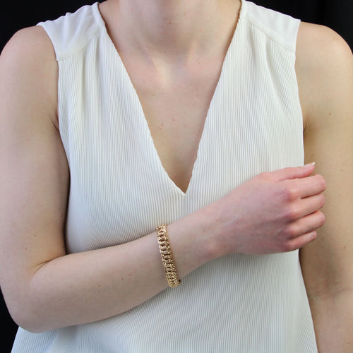 Bracelet Bracelet gourmette or jaune 58 Facettes CVBR40