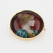 Brooch Round brooch in gold and Limoges enamel 58 Facettes 14-029