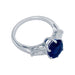 Ring 52 Sapphire, platinum and diamond ring. 58 Facettes 32357