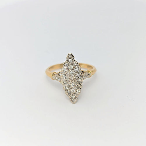 Bague Bague Marquise en Or jaune et Diamants 58 Facettes 25924